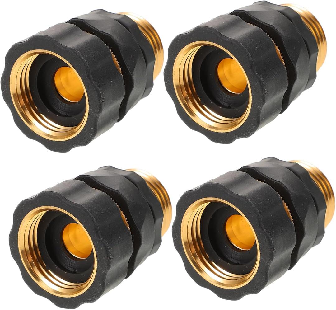 SUPVOX Garden Hose Adapter Quick Connect Set of 4 Connectors Leakproof Easy to Install for All Garden Hose Applications