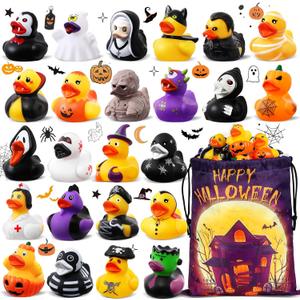24 Pcs Halloween Rubber Ducks in Bulk with Bag, Halloween Goodie Bags Fillers Stuffers, Ducks for Jeeps Bath Toys, Halloween Party Favors Supplies, Birthday Gifts Classroom Prizes for Kids 24 Pcs Halloween Rubber Ducks in Bulk with Bag, Halloween Goodie Bags Fillers Stuffers, Ducks for Jeeps Bath Toys, Halloween Party Favors Supplies, Birthday Gifts Classroom Prizes for Kids