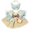 17cm Dolls Clothes, 6.7 Inches Cute Doll Clothes Set, Doll Accessories for Collectors, Dress Up Doll Clothing Set Replacement Fashion Outfit Collection(NO Dolls)(Style 5)