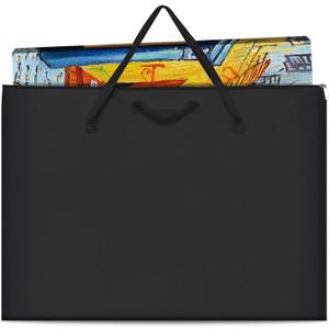 ZKOO Art Portfolio Bag, Light Weight Art Canvas Portfolio Case with Nylon Shoulder Strap, Carrying Storage Case for Artwork, Poster, Sketching, and Drawing (Compatible 18 * 24 Inch-Black)
