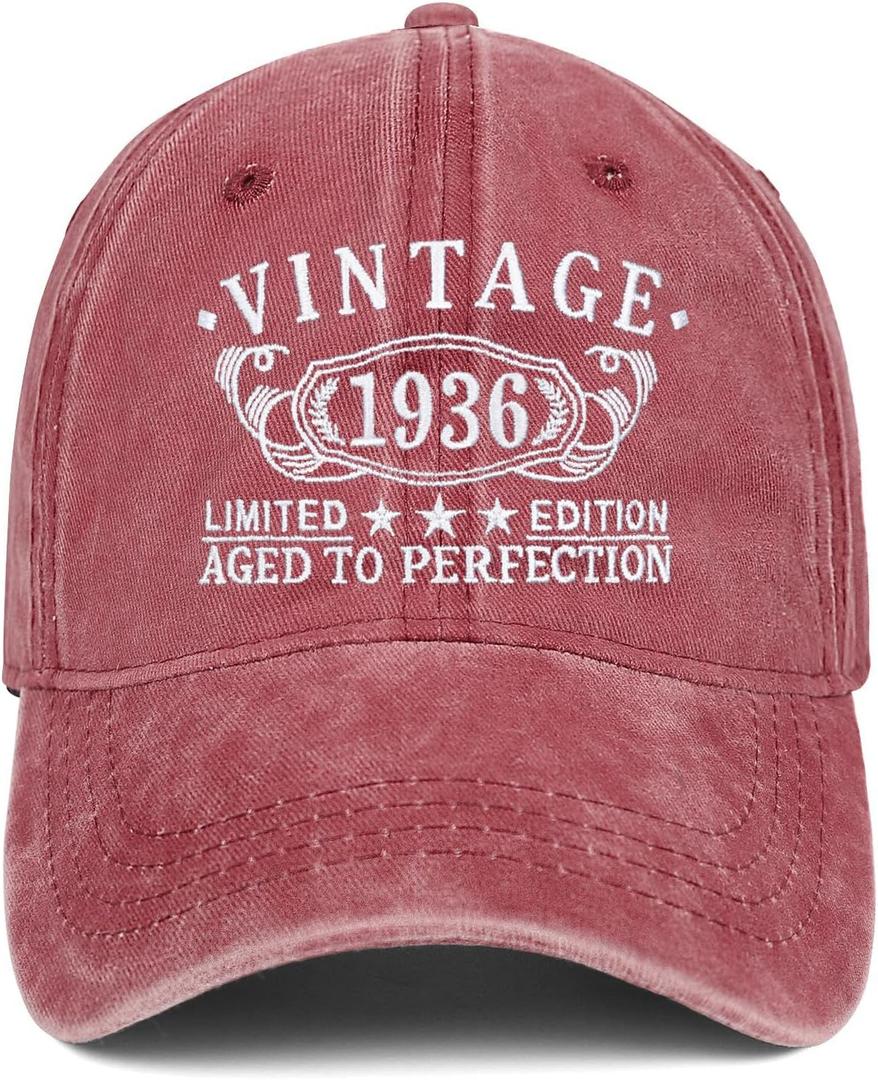 Birthday Gifts for Men Women, Personalized 18th/21st/25th/30th/40th/50th ...90th Birthday Ideas Gift, Vintage Baseball Hat (Pink)