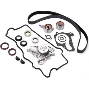 Timing Belt Kit with Water Pump Compatible with 1987-2001 Toyota Camry Celica RAV4 MR2 Solara 2.0L 2.2L 3SFE 5SFE L4 DOHC 16 VALVE Engine # TBK138 TS26199