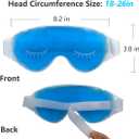 Cooling Eye Mask, Reusable Cold Eye Mask for Hot Cold Treatment for Eye Strain, Eye Swelling, Eye Redness, Puffy Eyes, Dark Circles, Smooth Fine Lines and Eye Recover Surgery. 2 Packs (Pink)