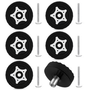 Datanly 6 Pack Cabinet Knobs Race Car Wheels Drawer Pulls with 28mm Screws Black Racing Tire Decoration for Men Home Bedroom Cupboard Kitchen Decor