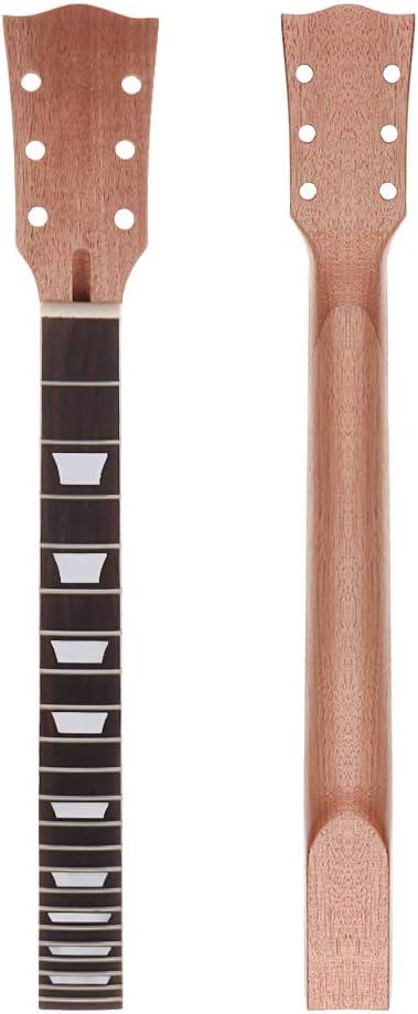 Alnicov Electric Guitar Neck DIY For Gibson LP Guitars Parts Replacement 22 Fret Mahogany Neck Rosewood Fretboard with White Trapezoid Dots Inlay Natural