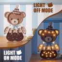 Cute Bear Night Light Wooden Bear Table Lamp
