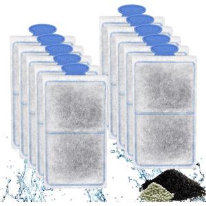 driamor 10 Pack PF-S Fish Tank Filter Cartridges Compatible with PF10 Power Filters Small Fish Tank Filters Cartridge Thickened Cotton with Zeolite Aquarium Filter Cartridge Replacement