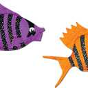 Beistle Plush Luau Fish Hats, 2 Pieces One Size Fits Most, Halloween Costume Dress Up, Under the Sea Costume Accessories