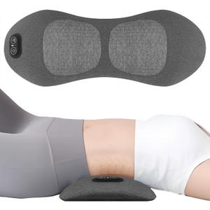 Non-Rechargeable Lower Back Massager for Pain Relief Deep Tissue,Smooth Spine Triple Fusion Back Massager with Heat & Vibration & Traction, Electric Lumbar Support Pillow for Bed,Chair,Office