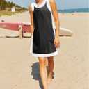 Women's Summer 2 Piece Outfits Sleeveless Spilt Hem Pullover Top Sets Lounge Set Tracksuit With Pockets (Black, M)