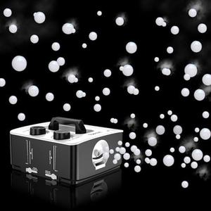 Fog Machine, No Spill Fog Bubble Machine, 2 in 1 Portable Smoke Bubble Machine, Bubble Fogger, Bubble Fog Combo Machine for Christmas Halloween（Matte Black）