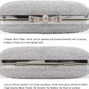 Dexmay Rhinestone Clutch Purse with Crystal Bow Clasp Evening Bag Wedding Party Dressy Handbag