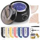 KeShi Waxing Kit, Painless Hair Removal Wax Warmer with 6 Bags Hard WaxBeans for Full Body, Legs, Face, Eyebrows & Bikini Ideal for Both Women & Men