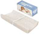 Jool Baby Changing Pad - Contoured, Waterproof & Non-Slip, Includes a Cozy, Breathable, & Washable Cover (Oatmilk/ Wave)