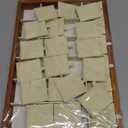 Oirlv Wood 24 Grids Jewelry Tray with Removable Inserts Jewelry Pads Necklace/Pendant Display Organizer Tray(Creamy-white)