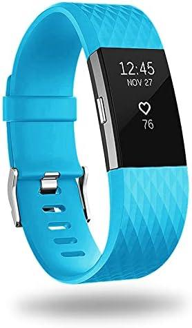 POY Replacement Bands Compatible for Fitbit Charge 2, Classic Edition Adjustable Sport Wristbands