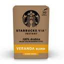 Starbucks VIA Instant Coffee, Light Roast Coffee, Veranda Blend, 100% Arabica, Single-Serve, 1 Box (50 Packets) (EXP 03/13/27)