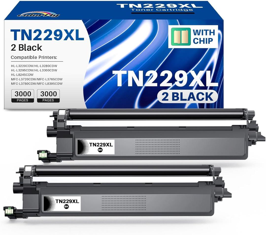 TN229XL Black Toner Cartridges for Brother TN229XL Toner Cartridges Brother MFC-l3780CDW BK Work for MFC-L3780CDW HL-L3280CDW MFC-L3720CDW HL-L3220CDW HL-L3300CDW (TN 229XL BK Pack of 2) TN229XL Black Toner Cartridges for Brother TN229XL Toner Cartridges Brother MFC-l3780CDW BK Work for MFC-L3780CDW HL-L3280CDW MFC-L3720CDW HL-L3220CDW HL-L3300CDW (TN 229XL BK Pack of 2)