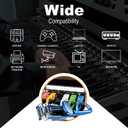 CAT6 Plenum Cable 1000ft, 23AWG UTP 550MHz 10Gbps, DSX-8000 Certified, Internet Cable Rated for in-Wall, Outdoor & Direct Burial, Tangle-Free Spool, Bulk Cat6 LAN Wire for Home, Office (Blue)