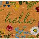 Calloway Mills AZ105991729 Floral Hello Doormat, 17" x 29", Multicolor