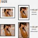 22x30 Picture Frame, Photo Frame with HD Plexiglass, Display Pictures 18x24 with Mat or 22x30 Without Mat for Wall Display, Wall Hanging Photo Frame,1 Pack, Black