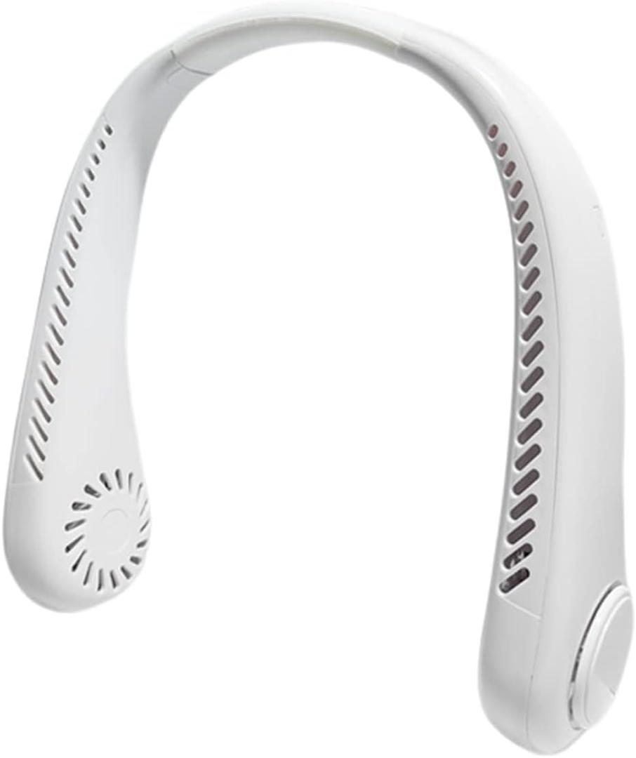 Portable Neck Fan,Personal Neck Air Conditioner,Bladeless USB Charging Wearable Fan with 3 Speed for Outdoor, Camping, Office,White Portable Neck Fan,Personal Neck Air Conditioner,Bladeless USB Charging Wearable Fan with 3 Speed for Outdoor, Camping, Office,White