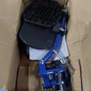 Drive Medical Blue Streak Lightweight Foldable Wheelchair - Enhanced Mobility Support - Durable Construction - Padded Comfort - Swing-Away Leg Rests - Desk Arms - Blue/Black - 18 Inch Seat