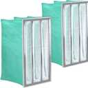 2 PCS MERV 14 Synthetic Pocket Air Filter, 24"x12"x12"（708733）