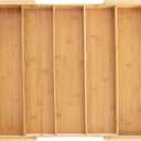 Totally Bamboo Expandable 5-Compartment Drawer Organizer, Expands from 13 to 22" Wide