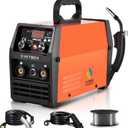 HITBOX 140A MIG Welder Gasless, 110V/220V Dual Voltage Flux Core Welder Flux MIG/Lift TIG/Stick 3 In 1 Synergy MIG Welding Machine With Torch Clamp and 0.8mm Flux Wire