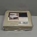 NON Sticky cotton 4 Piece Premium Egyptian Cotton RV Short Queen Sheet Set, 15" Deep Pocket Fitted, Soft, Easy Care, Camper Bedding Sheets for Bunks and Motorhomes, 60" x 75", Beige Solid