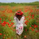 Lizxun Fairy Wings for Women Girls Butterfly Fairy Wings for Sparkle Princess Wings Halloween Cosplay Costumes Party Favor (One Size, Silver)