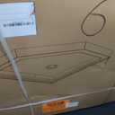 Sunrosa White Corner Drain Neo-Angle Shower Base 36" L x 36" W x 4-3/8" H