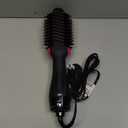 Hair Dryer Brush Blow Dryer in One, Upgraded 4 in 1 Hair Dryer and Styler Volumizer with Negative Ion Anti-frizz Ceramic Titanium Barrel Hot Air Hair Straightener Brush (Black/Pink)