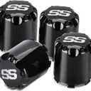 Golf Cart SS Wheel Center Hub Caps Universal for Yamaha Club Car EZGO Golf Cart with Alloy 8" 10" 12" Wheels, Push in Style, Set of 4