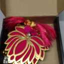 Lotus Hangings for Decoration, Floral Wall Hangings for Temple Dcor, Pooja Room, Gift Ready Packaging, Pack of 8 (4x8 INCH)