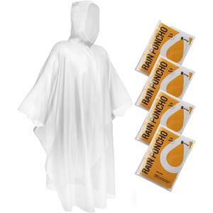 SaphiRose Disposable Rain Ponchos Emergency Clear Poncho