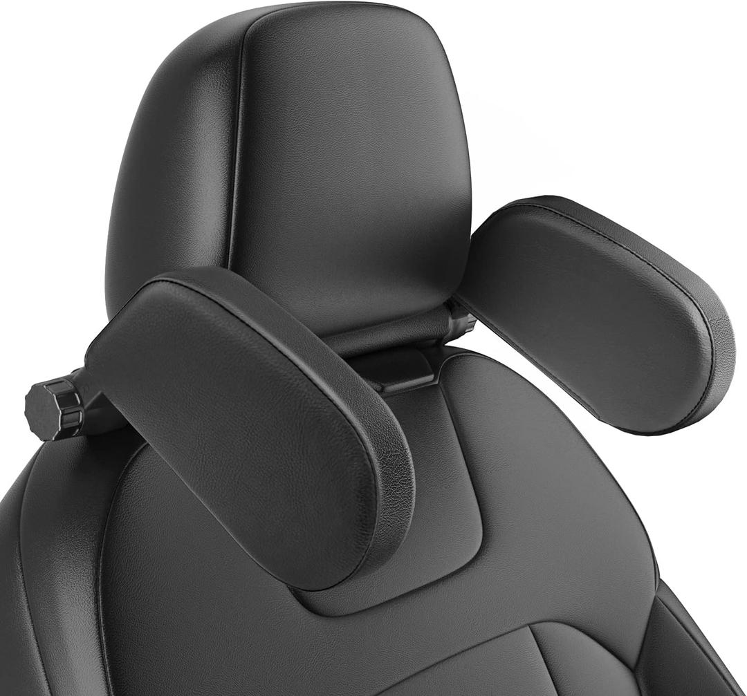 Car Headrest Pillow, Roadpal Adjustable Sleeping Headrest for Car Seat, Head Neck Support Rest Pillows for Kids Adults Travel, Only fit for Car Seat Headrest with Poles-Black