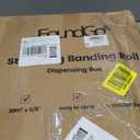 FoundGo 2000ft 5/8" 0.035" Green Polyester (PET) Strapping Roll Industrial-Grade1500lbs Break Strength Tough Waterproof Embossed and Rustproof with Pull-Out Box,200 Corner Protectors,450 Seals-Green