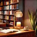 Mocalido Candle Warmer Lamp with Timer, Dimmable Electric Candle Warmer Adjustable Height, Top Candle Melter Warming Lamp for Scented Jar Candles, Amber