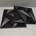 Art3dwallpanels 33 Pack 3D Wall Panel Diamond for Interior Wall Décor, PVC Flower Textured Wall Panels for Living Room Lobby Bedroom Hotel Office, Black, 12''x12'' Cover 32.Sq.Ft.