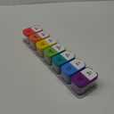 Odaro Extra Large Weekly Pill Organizer, XL Pill Box 7 Day Am Pm, Jumbo Medicine Organizer 2 Times A Day to Hold Daily Medicine Vitamin and Supplements - Rainbow