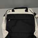 LOVEVOOK Laptop Backpack for Women, 17 Inch Work Teacher Nurse Bag, Large Capacity Business Computer Backpack Purse with USB Port, Stylish Casual Daypack for Travel,Beige&Black