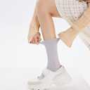 Women's Cotton Crew Socks (6 Pairs) - Soft Breathable Mid-Calf Socks, All-Season Comfort for Casual & Dress Sock(Grey purple2/Rose pink2/Taro purple2)