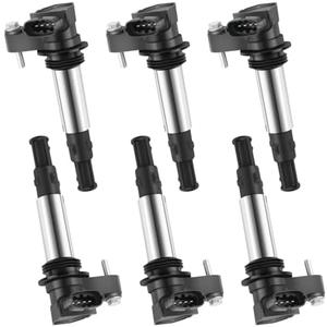 MAS Set of 6 Ignition Coil Pack Compatible with 2004-2009 Chevy Buick Cadillac GMC Saab Saturn Enclave Traverse CTS STS 9-3 V6 2.8L 3.6L Replacement For C1508 UF375 D501C D510A 5C1551