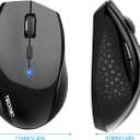 TECKNET Bluetooth Mouse, 4800 DPI Wireless Mouse, 2-Year Battery 6 Adjustable DPI, 6 Buttons Compatible with Laptop/Windows/Computer - Black