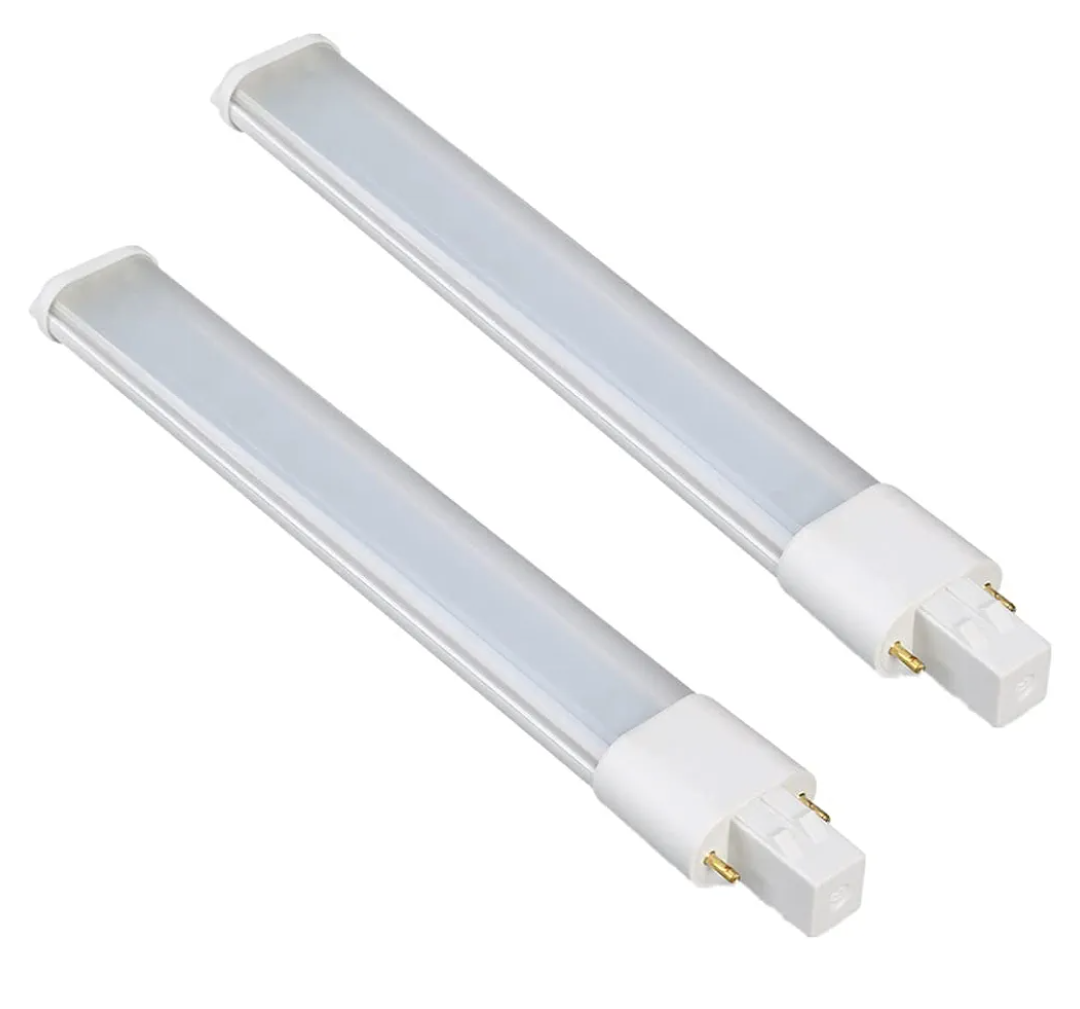 2 Pack 7W 2 Pin GX23 LED Horizontal PL Light Bulb Warm White, 13W CFL Equivalent, PLS-13W Replacement LED Plug & Play Light Bulb(Warm White 3000K)