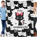 Cats Throw Blanket Cat Gifts for Women Soft Cozy Flannel Blankets for Home Decor Couch Bed Sofa for Birthday Christmas Cat Lover Mom 50x40''