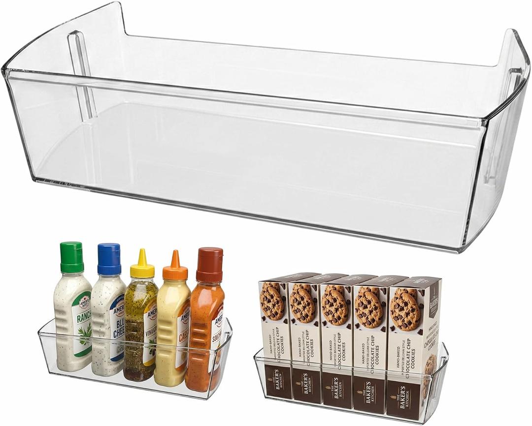 MAN64890501 Refrigerator Door Bin,Clear Door Shelf Replacement for LG & Kenmore Refrigerators,Food Grade Storage Basket,Snap-in Install,Compatible with LG LDC24370ST,Kenmore 795 Series Fridge Models
