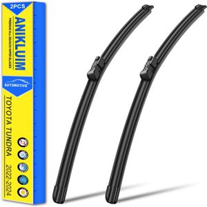 ANIKLUIM Wiper Blades for 2024-2022 Toyota Tundra 2025-2023 Sequoia Front Windshield Wipers,24 Inch+24 Inch,Durable and Quiet (Pack of 2)
